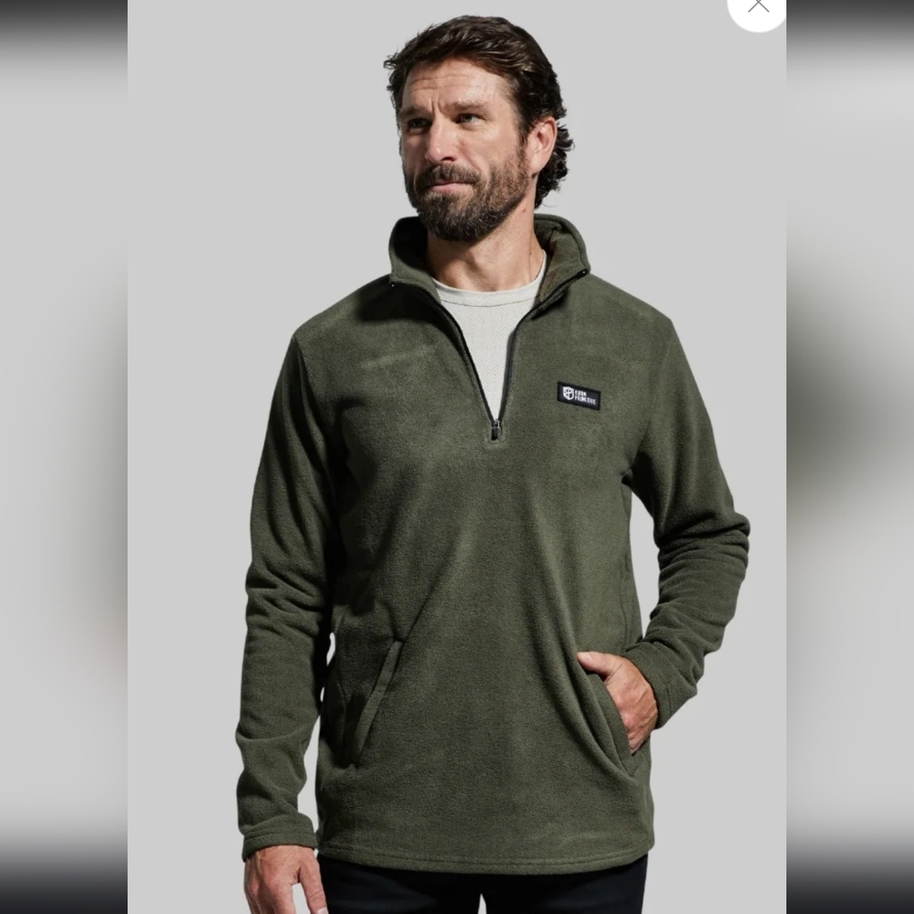 Born Primitive Size Medium Olive Green Quarter-Zip Cabin Fleece